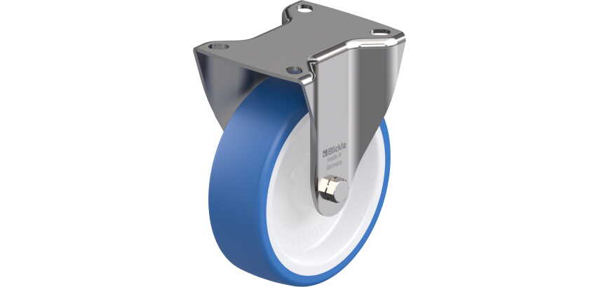 BLICKLE - Roulette fixe Ø 125mm bandage polyuréthane thermoplastique TPU 250kg - BX-POTHS 125G