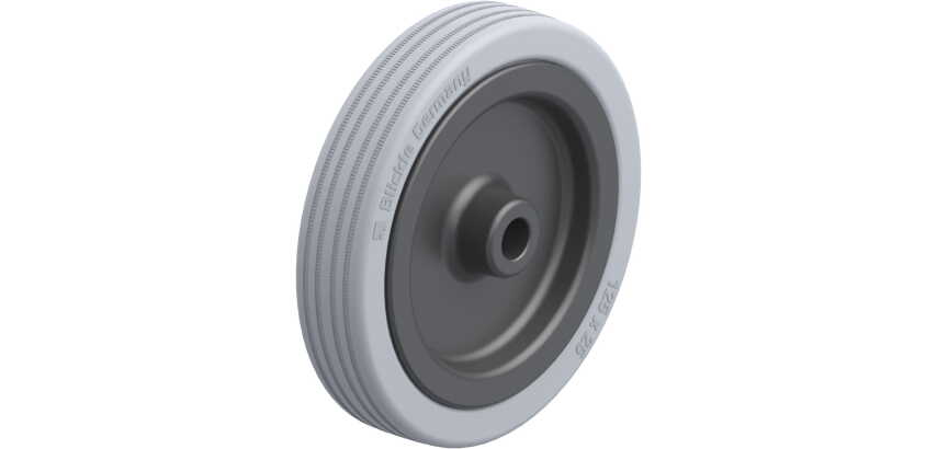 BLICKLE - Roue Ø 125mm bandage caoutchouc SBR 100kg - VPA 125/12G