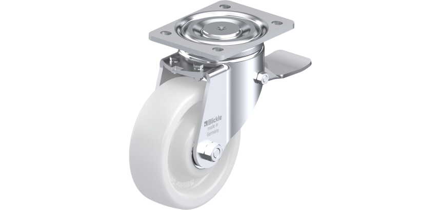 BLICKLE - Roulette pivotante à frein Ø 150mm bandage polyamide PA 6.6 800kg - LH-SPO 150K-ST