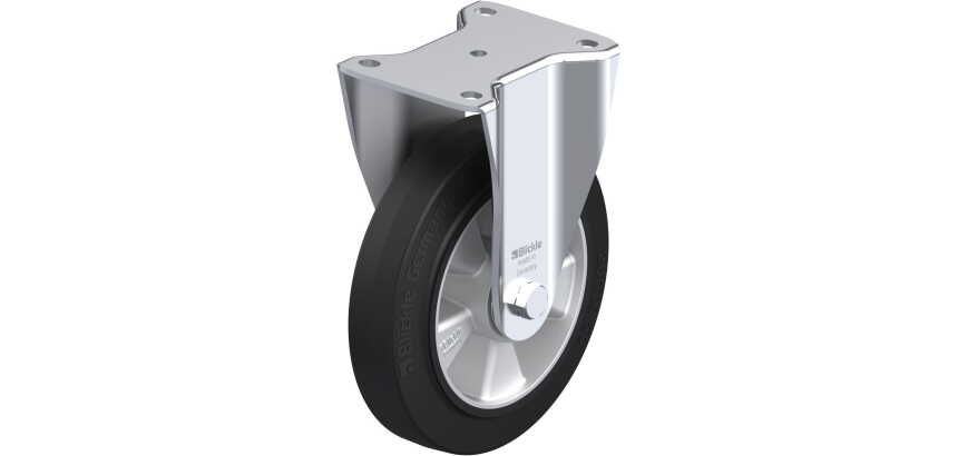 BLICKLE - Roulette fixe Ø 200mm bandage caoutchouc NR 500kg - BH-ALEV 200K