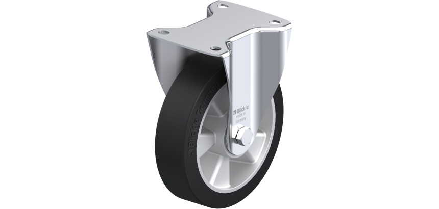 BLICKLE - Roulette fixe Ø 180mm bandage caoutchouc NR 400kg - B-ALEV 180K