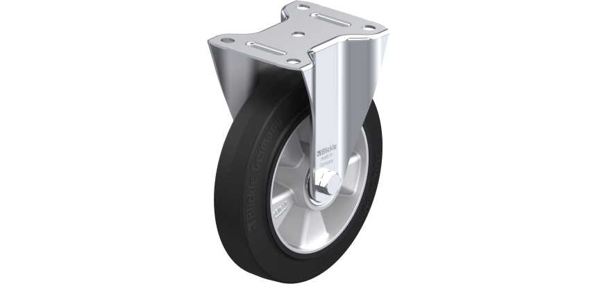 BLICKLE - Roulette fixe Ø 200mm bandage caoutchouc NR 400kg - B-ALEV 200K