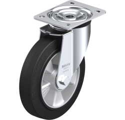 BLICKLE - Roulette pivotante Ø 200mm bandage caoutchouc NR 400kg - L-ALEV 200K