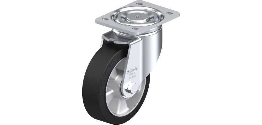 BLICKLE - Roulette pivotante Ø 160mm bandage caoutchouc NR 400kg - LH-ALEV 160K