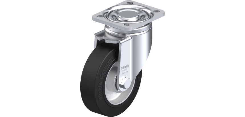 BLICKLE - Roulette pivotante Ø 125mm bandage caoutchouc NR 250kg - LH-ALEV 125K-1