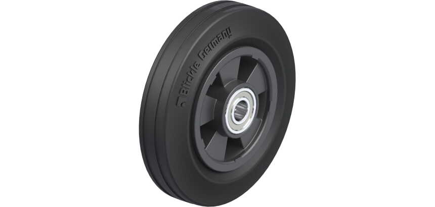 BLICKLE - Roue Ø 200mm bandage caoutchouc SBR 205kg - VPP 200/20K