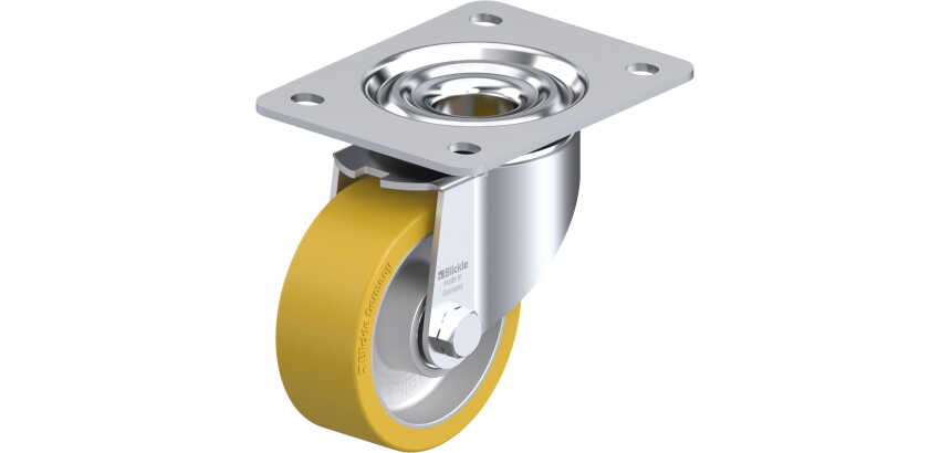 BLICKLE - Roulette pivotante Ø 100mm bandage polyuréthane PU 350kg - LK-ALTH 100K-3