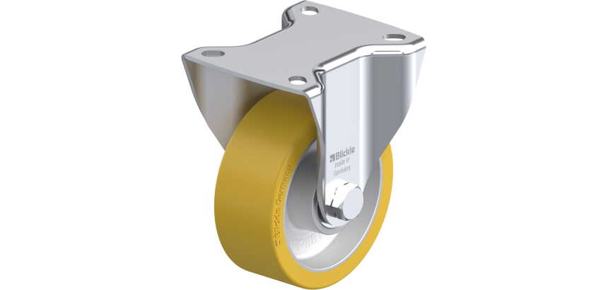 BLICKLE - Roulette fixe Ø 100mm bandage polyuréthane PU 350kg - BK-ALTH 100K-1