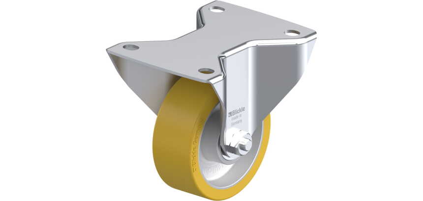 BLICKLE - Roulette fixe Ø 100mm bandage polyuréthane PU 350kg - BK-ALTH 100K-3
