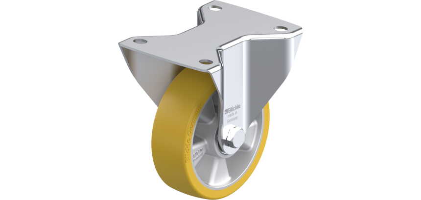 BLICKLE - Roulette fixe Ø 125mm bandage polyuréthane PU 350kg - BK-ALTH 125K-3