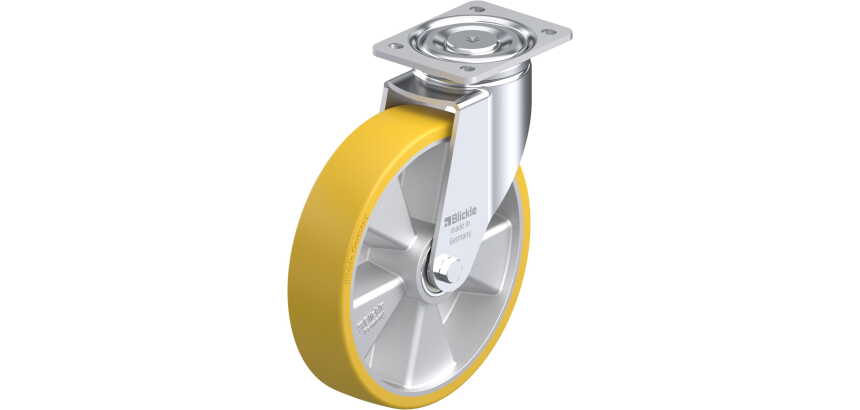 BLICKLE - Roulette pivotante Ø 250mm bandage polyuréthane PU 900kg - LH-ALTH 250K