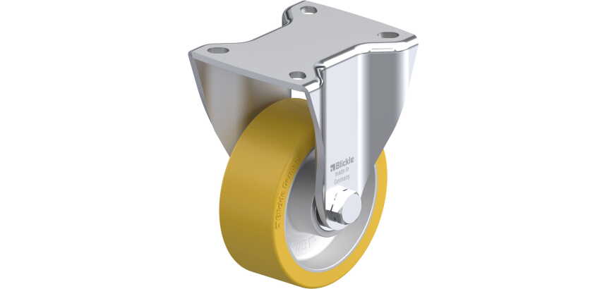 BLICKLE - Roulette fixe Ø 100mm bandage polyuréthane PU 350kg - BH-ALTH 100K-1