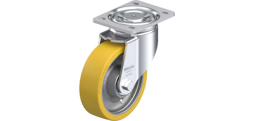 BLICKLE - Roulette pivotante Ø 160mm bandage polyuréthane PU 800kg - LH-GTH 160K