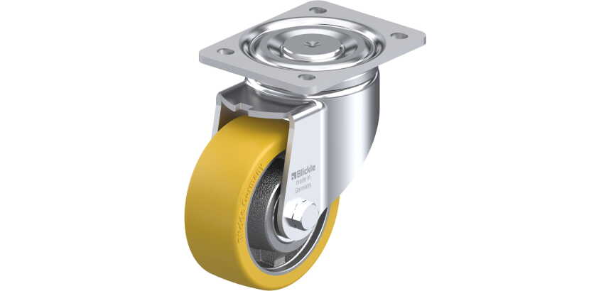 BLICKLE - Roulette pivotante Ø 125mm bandage polyuréthane PU 700kg - LH-GTH 127K