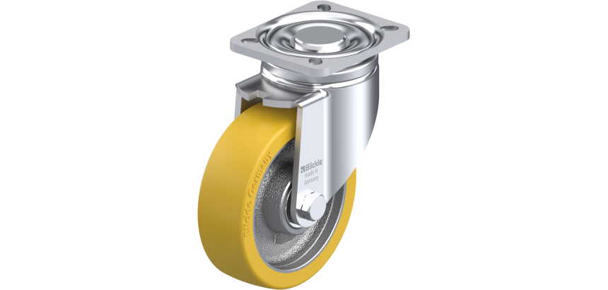BLICKLE - Roulette pivotante Ø 125mm bandage polyuréthane PU 550kg - LH-GTH 125K-1