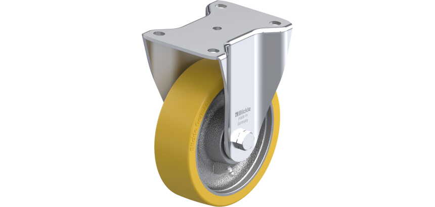 BLICKLE - Roulette fixe Ø 160mm bandage polyuréthane PU 800kg - BH-GTH 160K