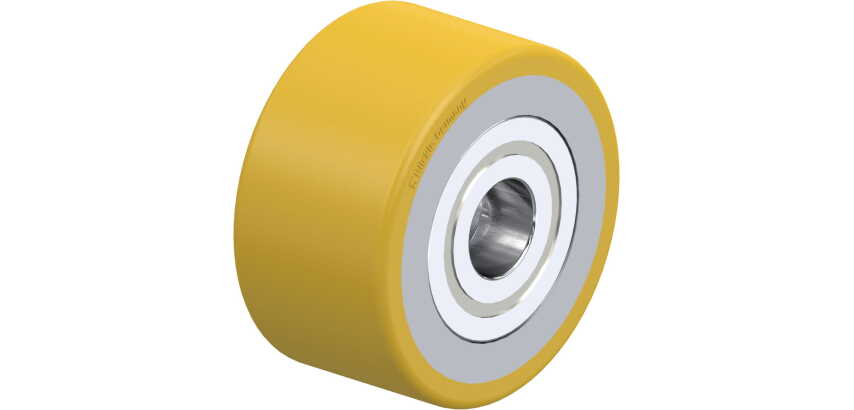 BLICKLE - Galet de transpalettes Ø 75mm bandage polyuréthane PU 340kg - HTH 75x40/20-40K