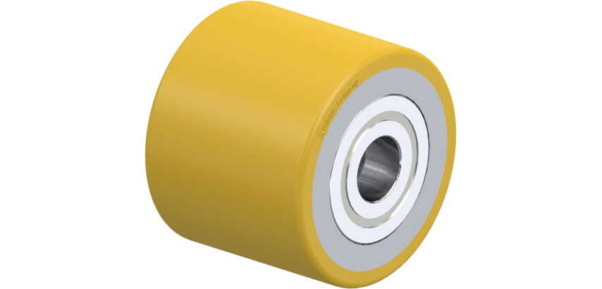 BLICKLE - Galet de transpalettes Ø 75mm bandage polyuréthane PU 510kg - HTH 75x62/20-62K