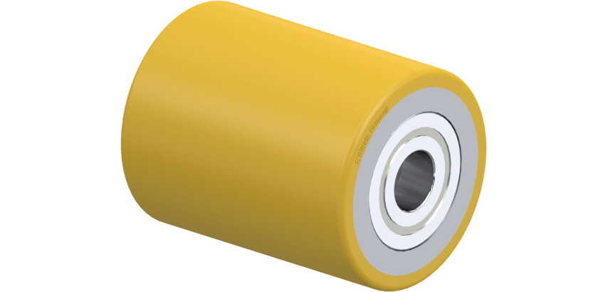 BLICKLE - Galet de transpalettes Ø 75mm bandage polyuréthane PU 800kg - HTH 75x95/20-95K