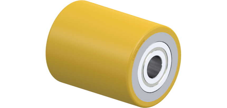 BLICKLE - Galet de transpalettes Ø 75mm bandage polyuréthane PU 800kg - HTH 75x95/20-95K