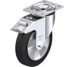 BLICKLE - Roulette pivotante à frein Ø 200mm bandage caoutchouc NR 400kg - L-ALEV 200K-FI