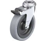 BLICKLE - Roulette pivotante à frein Ø 100mm bandage caoutchouc SBR 70kg - LRA-VPA 100G-FI