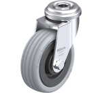 BLICKLE - Roulette pivotante Ø 75mm bandage caoutchouc SBR 60kg - LRA-VPA 75K