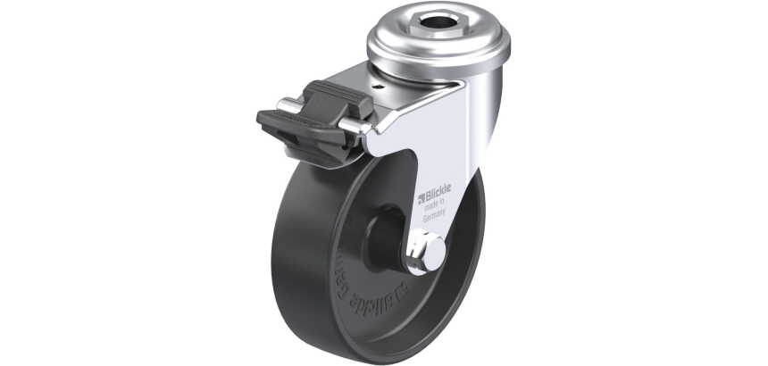 BLICKLE - Roulette pivotante à frein Ø 75mm bandage polyamide PA 6.6 75kg - LRA-POA 75G-FI