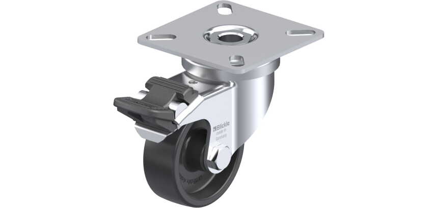 BLICKLE - Roulette pivotante à frein Ø 50mm bandage polyamide PA 6.6 75kg - LPA-POA 50G-FI