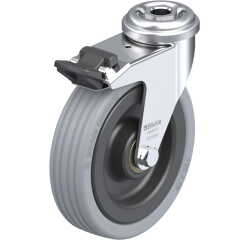 BLICKLE - Roulette pivotante à frein Ø 100mm bandage caoutchouc SBR 70kg - LRA-VPA 100K-FI