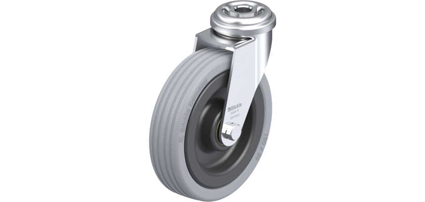 BLICKLE - Roulette pivotante Ø 100mm bandage caoutchouc SBR 70kg - LRA-VPA 100K