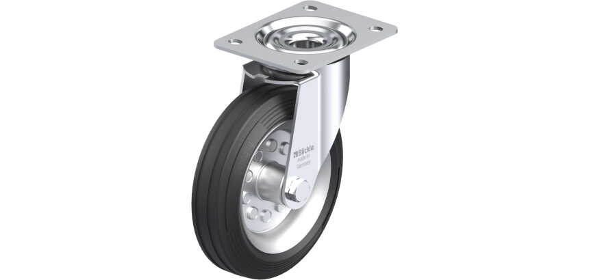 BLICKLE - Roulette pivotante Ø 180mm bandage caoutchouc SBR 170kg - LE-VE 180R