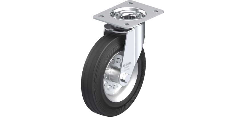BLICKLE - Roulette pivotante Ø 200mm bandage caoutchouc SBR 205kg - LE-VE 200R