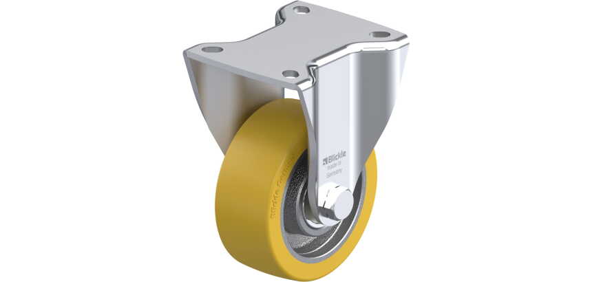 BLICKLE - Roulette fixe Ø 100mm bandage polyuréthane PU 450kg - BH-GTH 100K-1
