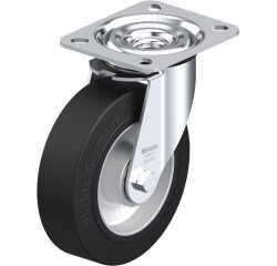 BLICKLE - Roulette pivotante Ø 125mm bandage caoutchouc NR 250kg - L-ALEV 125K