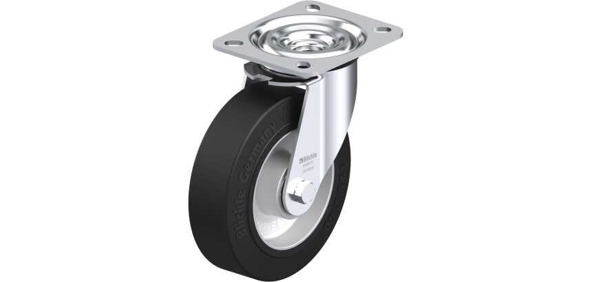 BLICKLE - Roulette pivotante Ø 125mm bandage caoutchouc NR 250kg - L-ALEV 125K