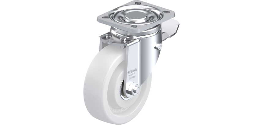 BLICKLE - Roulette pivotante à frein Ø 125mm bandage polyamide PA 6.6 700kg - LH-SPO 125K-1-ST