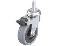 BLICKLE - Roulette pivotante à frein Ø 75mm bandage caoutchouc SBR 60kg - LRA-VPA 75G-FI-GS10