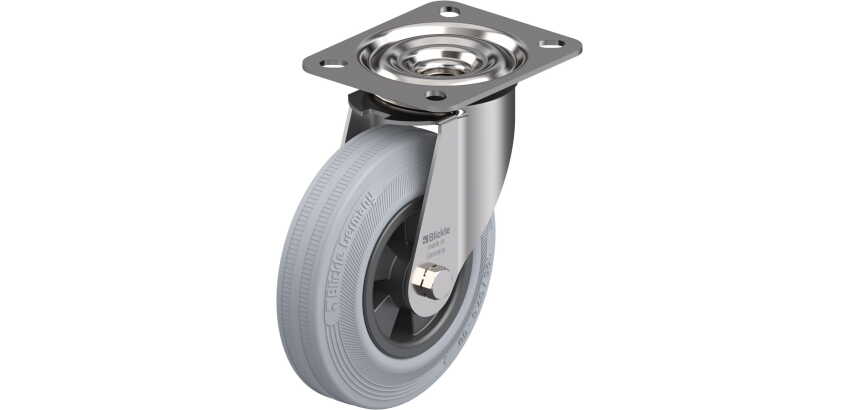 BLICKLE - Roulette pivotante Ø 125mm bandage caoutchouc SBR 100kg - LEX-VPP 125XR-SG