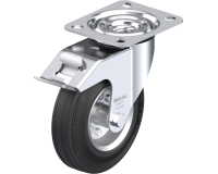 BLICKLE - Roulette pivotante à frein Ø 125mm bandage caoutchouc SBR 100kg - LE-VE 125R-FI