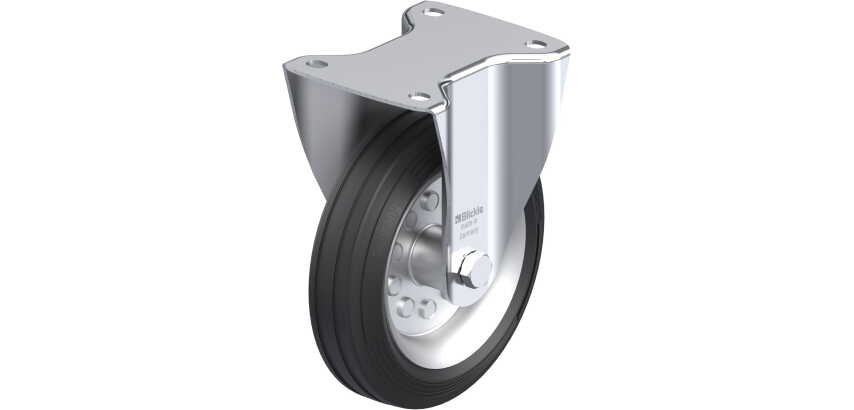 BLICKLE - Roulette fixe Ø 180mm bandage caoutchouc SBR 170kg - B-VE 180R