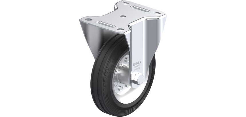BLICKLE - Roulette fixe Ø 160mm bandage caoutchouc SBR 135kg - B-VE 160R
