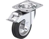 BLICKLE - Roulette pivotante à frein Ø 100mm bandage caoutchouc SBR 70kg - LE-VE 100R-FI