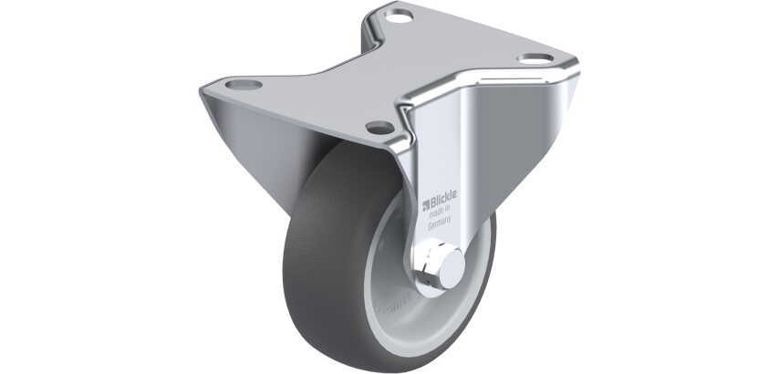 BLICKLE - Roulette fixe Ø 80mm bandage polyuréthane TPU 150kg - B-PATH 80G