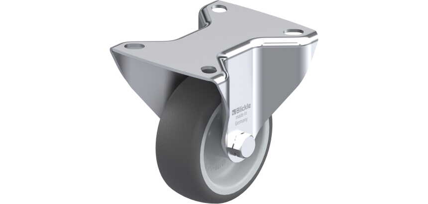 BLICKLE - Roulette fixe Ø 80mm bandage polyuréthane TPU 150kg - B-PATH 80G