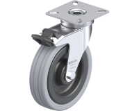 BLICKLE - Roulette pivotante à frein Ø 100mm bandage caoutchouc SBR 70kg - LPA-VPA 100K-FI