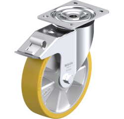 BLICKLE - Roulette pivotante à frein Ø 200mm bandage polyuréthane PU 400kg - L-ALTH 200K-FI