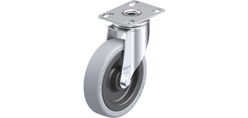 BLICKLE - Roulette pivotante Ø 125mm bandage caoutchouc SBR 120kg - LKPA-VPA 126K