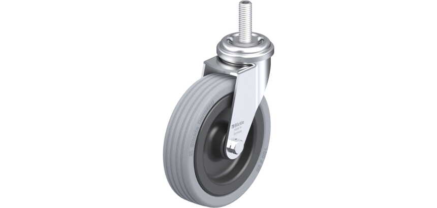 BLICKLE - Roulette pivotante Ø 100mm bandage caoutchouc SBR 70kg - LRA-VPA 100G-GS10
