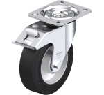 BLICKLE - Roulette pivotante à frein Ø 125mm bandage caoutchouc NR 250kg - L-ALEV 125K-FI